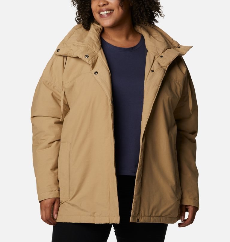 Women's Columbia Maple Hollow Insulated Jackets Light Brown | Plus Size CA-R3L10